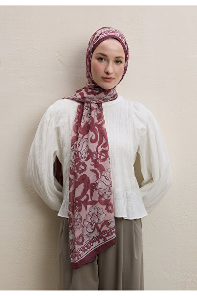 Fresh شال كريب حرير - برقوق مجفف