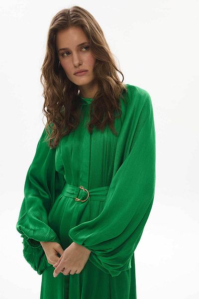 Hooopstore Σατέν Φόρεμα Teodora - Benetton Green
