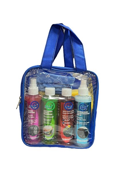 BELLA CAR CARE 6'lı Yazlık Bakım Seti Çantalı Oto Bakım Ürünleri Sünger Bez T...