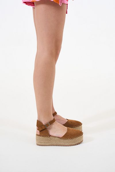 Louis Cardy Sandale espadrile damă din piele naturală Lobo Tan
