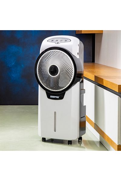 Geepas Rechargeable Air Cooler, 7 Hours Working, 15Hrs Charging Time |3 Speed, 3 Wind Mode | 7L Water Tank