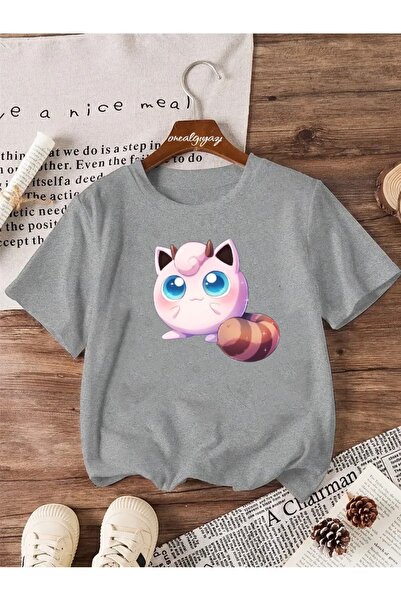 H&GHAMLEGİYİM تي شيرت Jiggly Puff مطبوع للأطفال مقاس كبير
