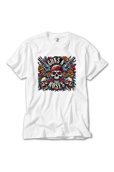 Z zepplin Λευκό μπλουζάκι Guns N Roses Arrow Dry Head