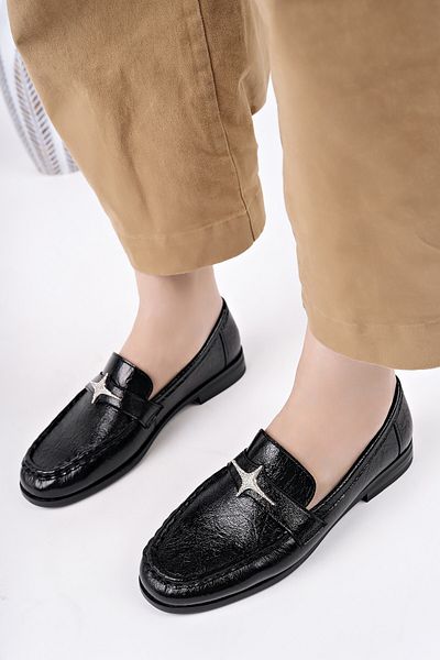 MUGGO Γυναικεία casual loafer παπούτσια με πόρπη με βέλος