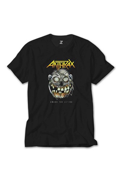 Z zepplin Anthrax Amung The Living Μαύρο T-Shirt