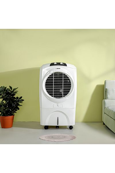 Geepas 70 liter Air Cooler Equipped with Honeycomb Pads, Specially Designed Grill, Cool Flow Dispenser