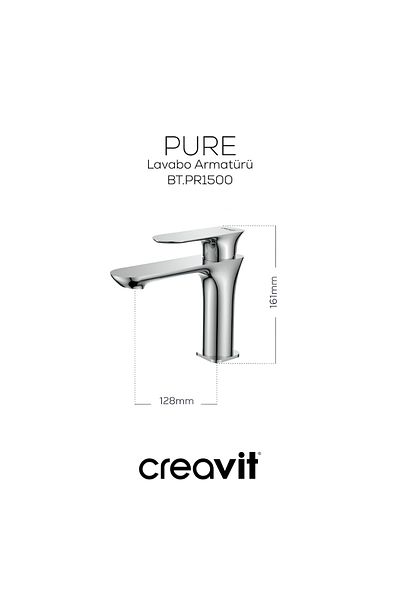 Creavit Pure Batarya - 3-Piece Bathroom-Washbasin-Sink Set
