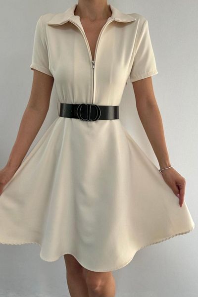 OFFO Mra Fashion Bone Belt Sports Dress
