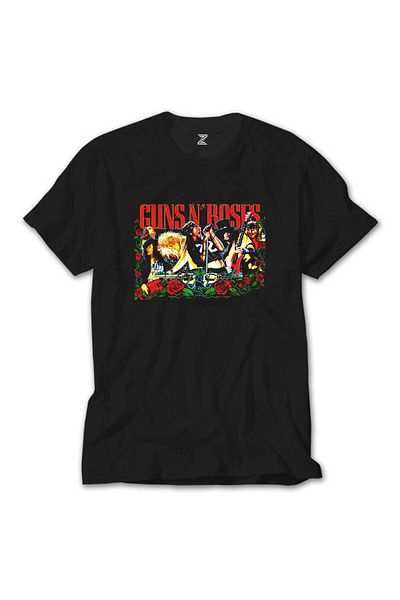 Z zepplin Μαύρο μπλουζάκι Guns N Roses Band Concert