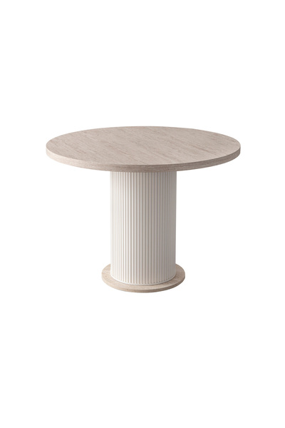 EDSY HOME Traverten Yuvarlak Masa ( Ayak Plastik )