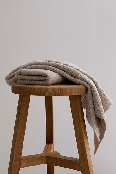Koza Home Ivory Beige Bordered Micro Fiber 100% Cotton 2-Piece Hand Face Towel Set 50 X 90 - 50 X 90 1110A