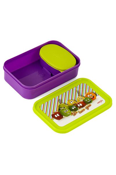 Milton School Time Lunch Box - Purple