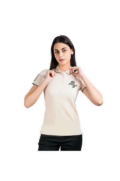 Giordano Women's Slim Fit Napoleon Embroidery Polo