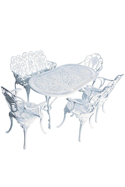 ReHome Alüminyum Masa Sandalye Takımı | CG737 | Döküm Bahçe Masa Takımı