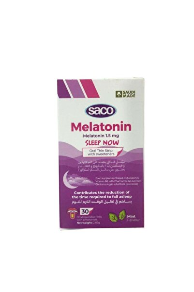 Saco Medical فيتامين ميلاتونين 1.5 mg ساكو على شكل شرائح مع نكهة النعناع 30 ش...