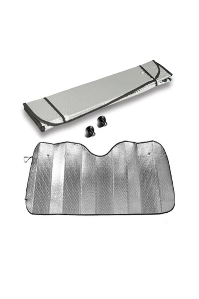 SNSTİCARET Araba Ön Cam Güneşliği Metalize Baloncuklu (130x60 cm) +Tüm Araçla...