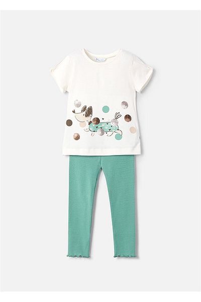 MAYORAL Girl's T-Shirt and Tights Set 3706
