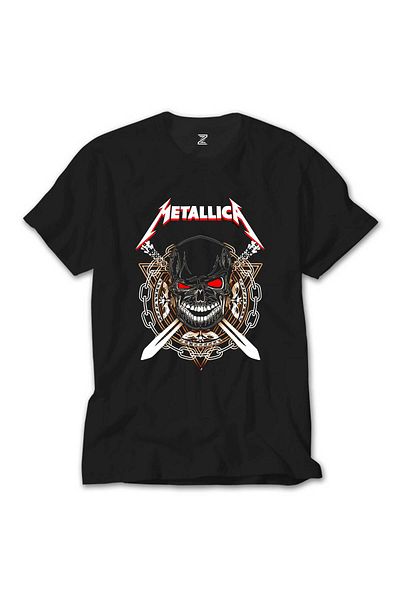 Z zepplin Metallica Warrior Black T-Shirt