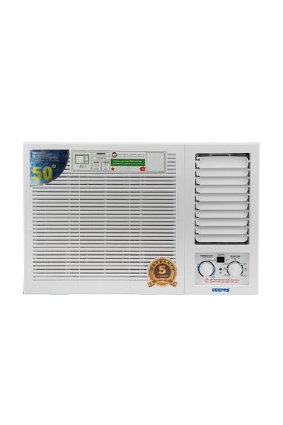 Geepas Window Air Conditioner- GACW18015SU| 18000 BTU, Equipped with Turbo Function for Fast Cooling