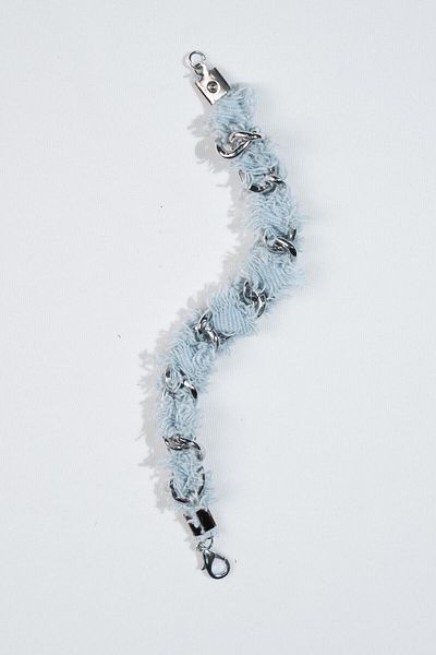 SHERIN Blue Denim Metal Chain Bracelet