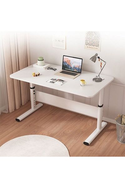 1st First White Adjustable Height Standing Desk - Wood Top & Metal Base - 120cm