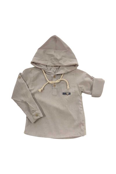 Terry Boy's Flared Hooded Shirt 2-Piece Set