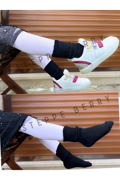 STEPPE BERRY 2 чифта детски чорапи с широки клинове