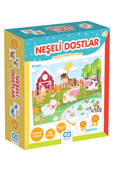 CA Games Neşeli Dostlar Puzzle Ve Eşleştirme Kartları