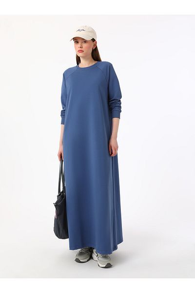 Benin Rochie Modest Fashion - Albastru - Maxi
