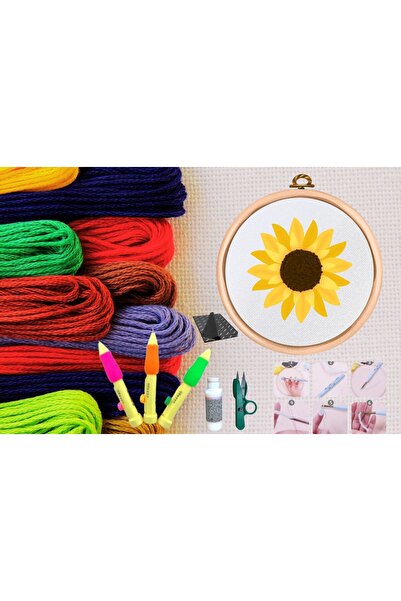 Marsilyan Punch Set Embroidery Set with Hoop DIY Set Series 39
