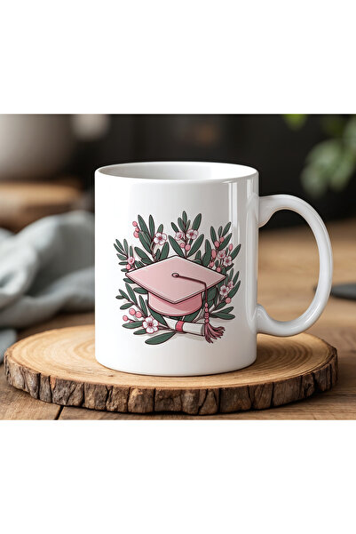 BB TRADE White Ceramic Printed Mug Cup with Graduation Cap Design 330ml