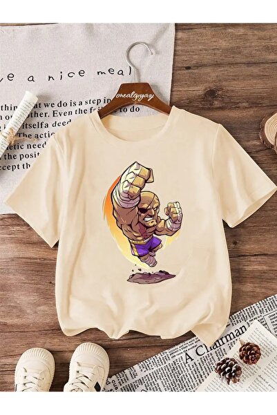 H&GHAMLEGİYİM Boxer Printed Children's Oversize T-Shirt