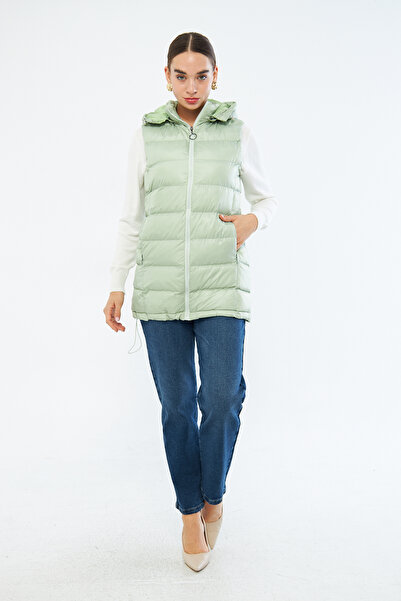 Mizalle Şişme Kesikli Yeşil Yelek