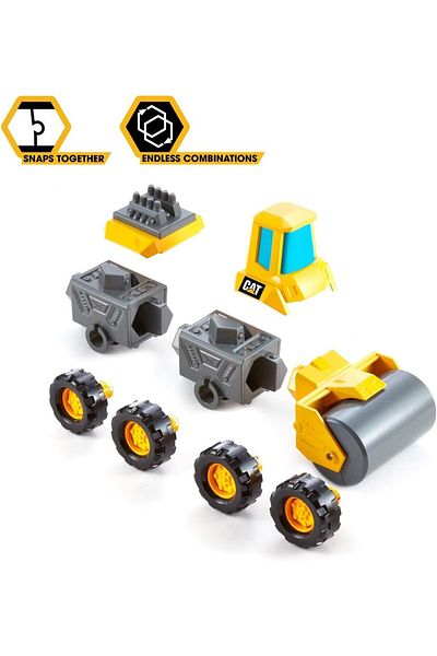 Cat Construction Mix and Match Deluxe Preschool Vehicle Construction Set