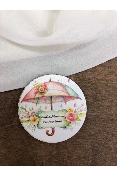 Masalsı Concept Ahşap Magnet 20 Adet Nikah Magneti Nişan Magneti Kına Magneti...