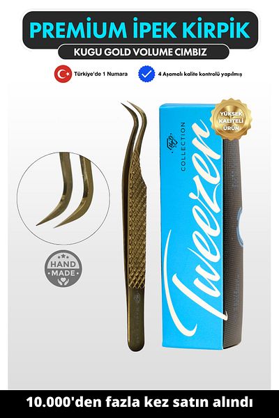 Magic Lash Professional Premium Pinset for Pinset - Kugu Crow Nose - Silk Volume Eyelash