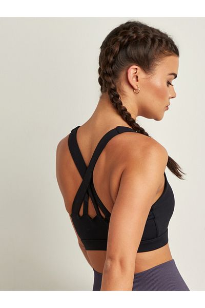 Styli Cross Back Firm Support Sports Bra Top