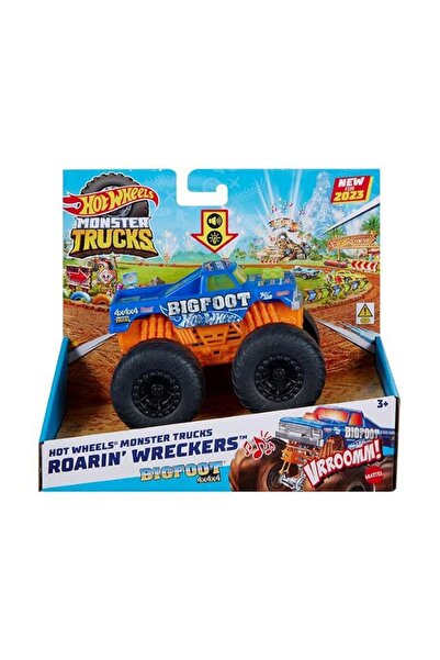 HOT WHEELS شاحنات Monster Trucks من Hot Wheels وRoarin' Wreckers وBig Foot HMM53