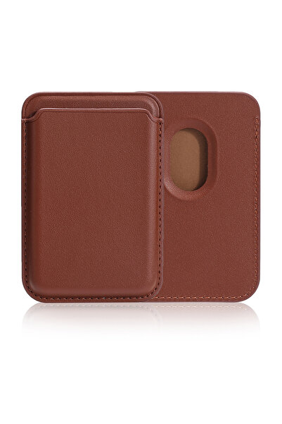 m.tk moveteck Magsafe Cüzdan Manyetik Deri Kartlık Tüm Magsafe Telefonlar ile...
