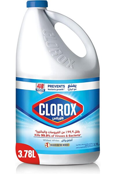 Clorox Liquid Bleach 3.78L, Kills 99.9% of Viruses and Bacteria, Prevents Bacteria Growth for 48 Hou