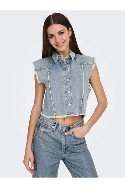ONLY Onlhollywood Crystal Dnm Vest Women Jean Vest 15341021