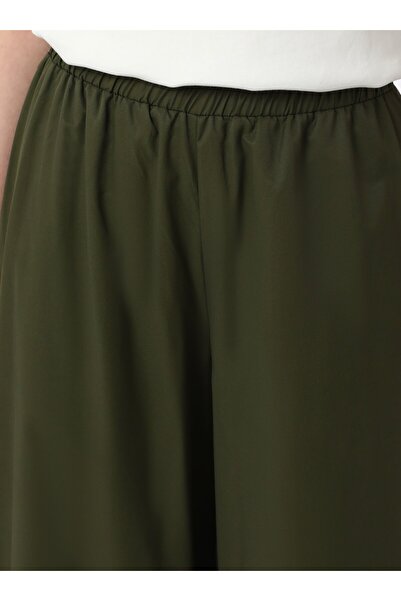 Benin Cotton Poplin Comfortable Fit Elastic Trousers - Khaki - Benin