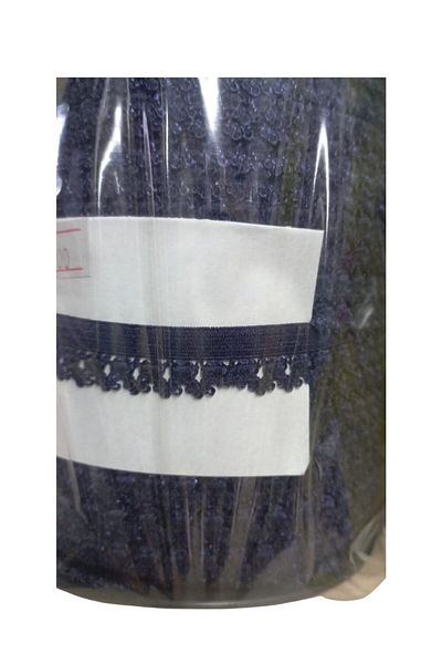 MBB ETİCARET Laundry Rubber Lacy 1 cm 75 Meters 1 Ball Navy Blue