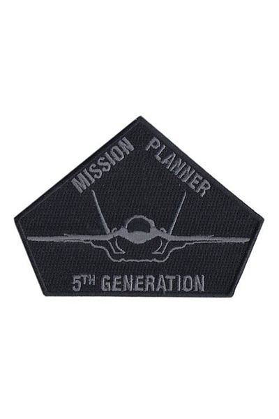Hangora Applique Iron-On Mission Planner Black Arma 6 cm