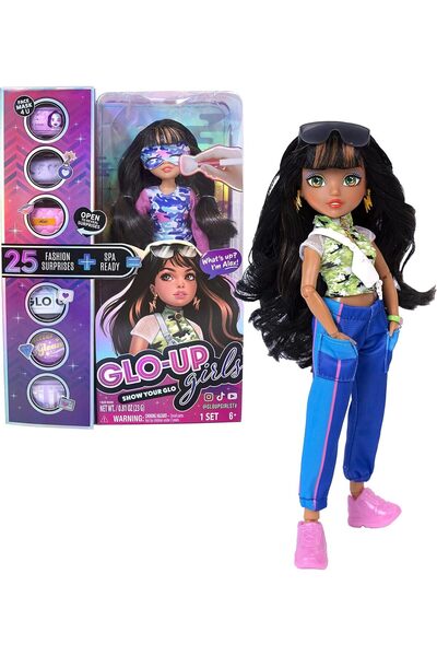 Far Out Toys دمية أليكس فاشون من GLO-UP Girls، 25 مفاجأة رائعة، أقنعة وجه لك ...