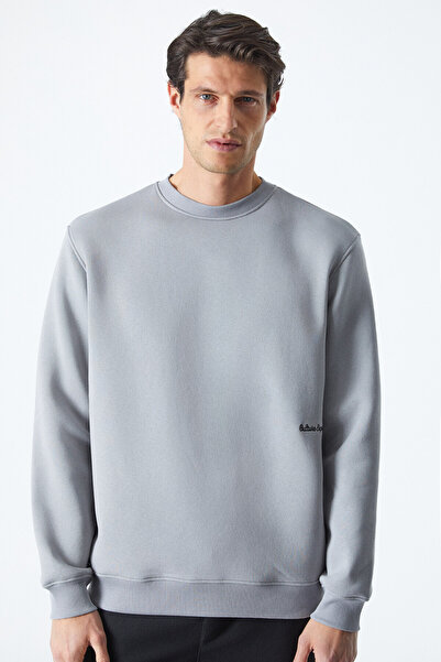 GRIMELANGE DANE Чоловічий органічний м'який сірий світшот