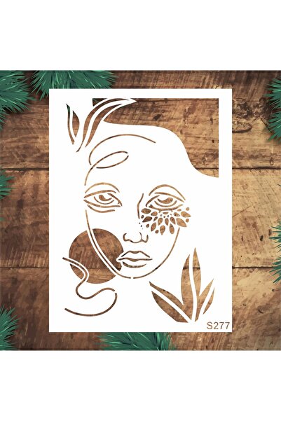 STENCİLTASARIM Stencil Tasarım S277 Bohem Soyut Desen- Dekoratif Duvar, Eşya,...