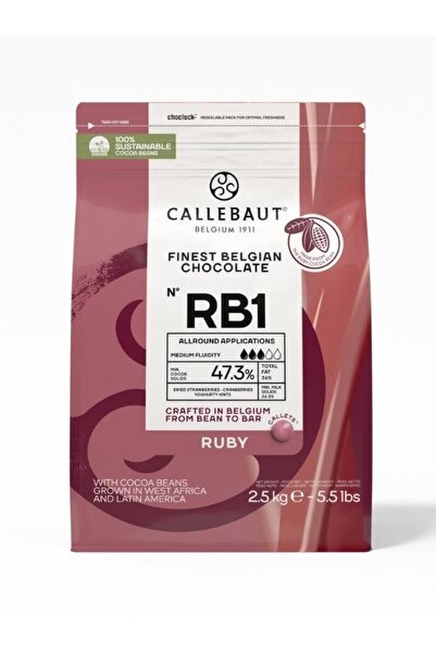 Callebaut Ruby Rb1 Kuvertür Drop Çikolata 2,5 Kg