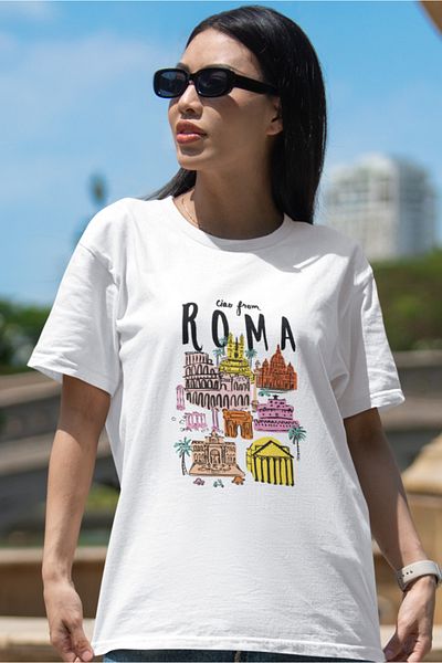 SUNFREE TRIUC DE FEMEI OVERSIZE IMPRIMAT POPULAR TREND ROME