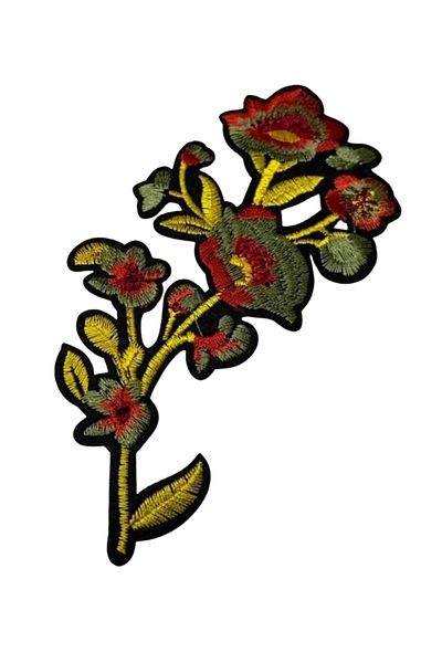 MBB ETİCARET Applique Iron-On Large Flower Yellow Crest 12X6 cm